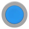 Picture of Flush mounted push button head, Harmony XB4, metal, blue, 30mm, spring return, unmarked