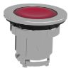 Picture of Head for illuminated push button, Harmony XB4, metal, red flush mounted, 30mm, universal LED, unmarked