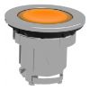 Picture of Head for illuminated push button, Harmony XB4, metal, orange flush mounted, 30mm, universal LED, unmarked