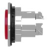 Picture of Head for illuminated push button, Harmony XB4, metal, red projecting, 30mm, universal LED, push-push, unmarked