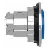 Picture of Head for illuminated push button, Harmony XB4, metal, blue projecting, 30mm, universal LED, push-push, unmarked