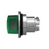 Picture of Head for illuminated selector switch, Harmony XB4, universal LED,  green handle, flush, 30mm, 2 positions, stay put