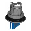 Picture of Head for illuminated selector switch, Harmony XB4, metal, blue handle, 30mm, universal LED, 2 positions, stay put