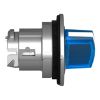 Picture of Head for illuminated selector switch, Harmony XB4, metal, blue handle, 30mm, universal LED, 2 positions, stay put