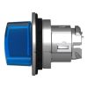 Picture of Head for illuminated selector switch, Harmony XB4, metal, blue handle, 30mm, universal LED, 2 positions, stay put