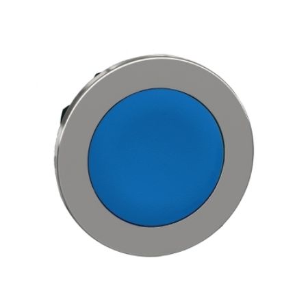 Picture of Head for non illuminated push button, Harmony XB4, flush mounted blue flush caps pushbutton push