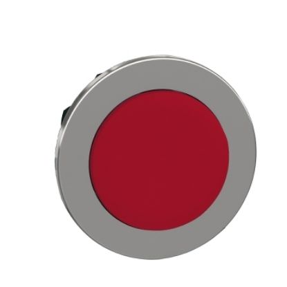 Picture of Head for non illuminated push button, Harmony XB4, flush mounted red projecting pushbutton push