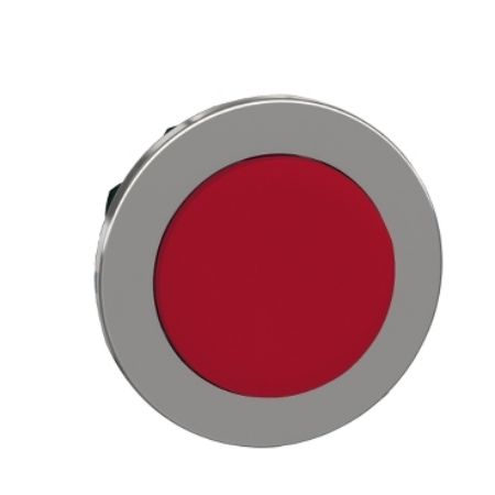 Picture of Head for non illuminated push button, Harmony XB4, flush mounted red projecting pushbutton push