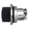 Picture of Flush mounted selector switch head, Harmony XB4, metal, black, 30mm, 2 positions, stay put