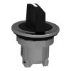 Picture of Head for selector switch, Harmony XB4, black handle, flush, 30mm, 3 positions, spring return