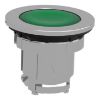 Picture of Head for pilot light, Harmony XB4, flush mounted, green, 30mm, with plain lens, universal LED