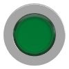 Picture of Head for pilot light, Harmony XB4, flush mounted, green, 30mm, with plain lens, universal LED