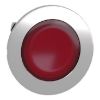 Picture of Head for pilot light, Harmony XB4, flush mounted, red, 30mm, with plain lens, universal LED