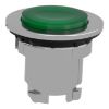 Picture of Head for illuminated push button, Harmony XB4, plastic, green projecting, 30mm, universal LED, spring return, plain lens