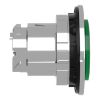 Picture of Head for illuminated push button, Harmony XB4, plastic, green projecting, 30mm, universal LED, spring return, plain lens
