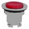 Picture of Head for illuminated push button, Harmony XB4, plastic, red projecting, 30mm, universal LED, spring return, plain lens