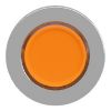 Picture of Head for illuminated push button, Harmony XB4, metal, orange flush, 30mm, spring return, universal LED, unmarked