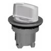 Picture of Head for illuminated selector switch, Harmony XB4, metal, white handle, 30mm, universal LED, 2 positions, spring return