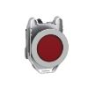 Picture of Pilot light, Harmony XB4,metal, red flush mounted, 30mm, universal LED, plain lens, 110...120V AC