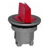 Picture of Head for illuminated selector switch, Harmony XB4, metal, red handle, 30mm, universal LED, 3 positions, to center
