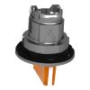 Picture of Head for illuminated selector switch, Harmony XB4, metal, orange handle, 30mm, universal LED, 3 positions, to center
