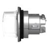 Picture of Head for illuminated selector switch, Harmony XB4, universal LED,  white handle, flush, 30mm, 3 positions, spring return