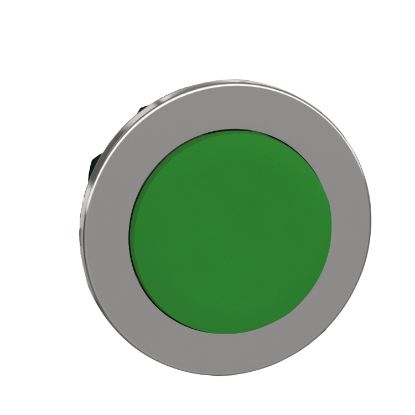 Picture of Head for non illuminated push button, Harmony XB4, flush mounted green projecting pushbutton