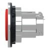 Picture of Flush mounted projecting push button head, Harmony XB4, metal, red, 30mm, spring return, marked STOP