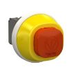 Picture of Antimicrobial Illuminated emergency stop, Harmony XB5, plastic, 22mm, trigger latching turn to release, white red LED, 24V AC DC, 1 NO + 2 NC