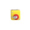 Picture of Harmony XALD XALK, Control station, plastic, yellow lid, 1 red mushroom push button 40mm, key release, 1NC