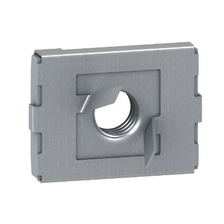 Picture of notched clamp nut M6 - for fixing mounting plate and rail on pre-drilled upright