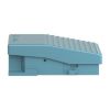 Picture of Single foot switch, Harmony XPE, metal, blue, without cover, 1 step, 1 contact 1NC+NO, IP66