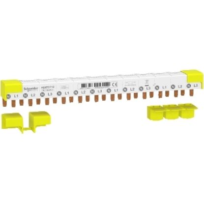 Picture of comb busbar, Acti9, 3P+N balanced, 9 mm pitch, 12 modules, 80 A
