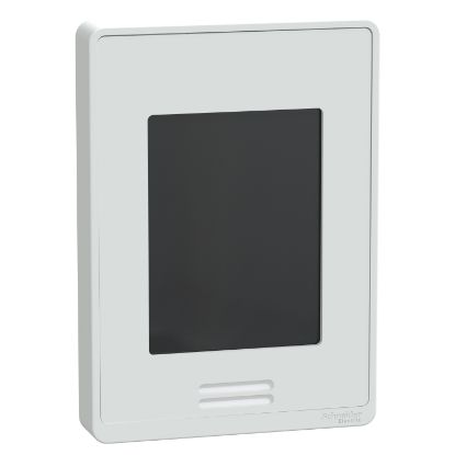 Picture of Line-Voltage Fan Coil Room Controller: BACnet MS/TP, RH sensor & control, PIR motion sensor, White Case/Fascia