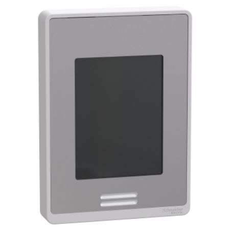 Picture of Line-Voltage Fan Coil Room Controller: BACnet MS/TP, RH sensor & control, PIR motion sensor, Silver Case/Fascia