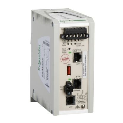 Picture of firewall, Modicon Networking, Industial Firewall, 1 port for copper, 1 port for fiber optic multimode
