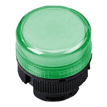 Picture of Head for pilot light, Harmony XAC, for incandescent bulb, plastic, green cap, 22mm