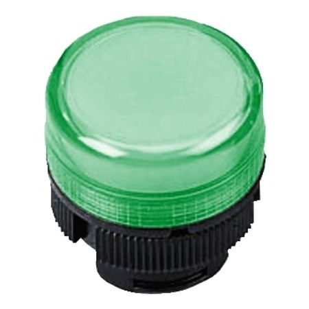 Picture of Head for pilot light, Harmony XAC, for incandescent bulb, plastic, green cap, 22mm