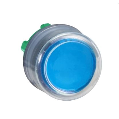 Picture of Head for non illuminated push button, Harmony XB5, plastic, projecting, blue, 22mm, spring return, booted, unmarked