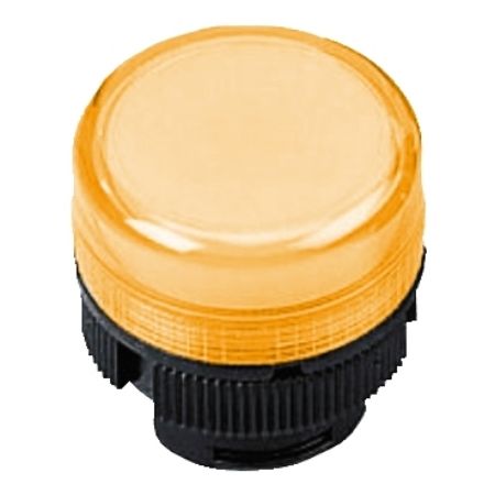 Picture of Head for pilot light, Harmony XAC, for incandescent bulb, plastic, yellow cap, 22mm