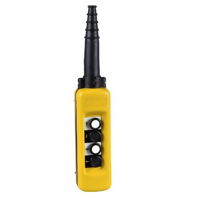 Picture of Pendant control station, Harmony XAC, plastic, yellow, 4 push buttons with NO+NC