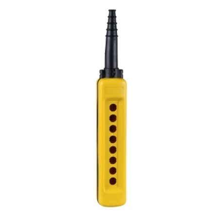 Picture of Pendant control station, Harmony XAC, empty, plastic, yellow, 8 cut outs