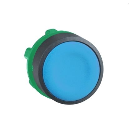 Picture of Head for non illuminated push button, Harmony XB5, plastic, flush, blue, 22mm, spring return, unmarked