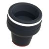 Picture of Head for push button, Harmony XAC, plastic, black, booted, operating travel 16mm, 40...+ 70 degree C