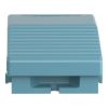 Picture of Single foot switch, Harmony XPE, metal, blue, without cover, 2 steps, 2 contacts 1NC+NO, IP66