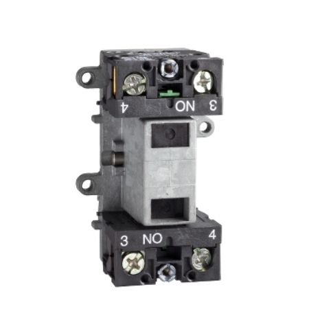 Picture of Contact block, Harmony XAC, double contact, latching, single speed, front mounting, 1NO + 1NC