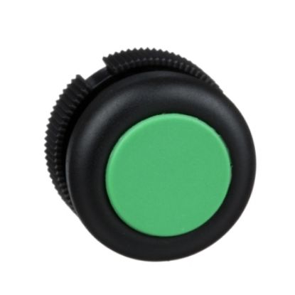 Picture of Head for push button, Harmony XAC, plastic, green, booted, spring return