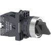 Picture of Complete selector switch, Easy Harmony XA2, plastic, black, 22mm, 3 positions, stay put, 2NO