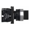 Picture of Complete selector switch, Easy Harmony XA2, plastic, black, 22mm, 3 positions, spring return to center, 2NO