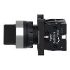 Picture of Complete selector switch, Easy Harmony XA2, plastic, black, 22mm, 2 positions, stay put, 1NO + 1NC